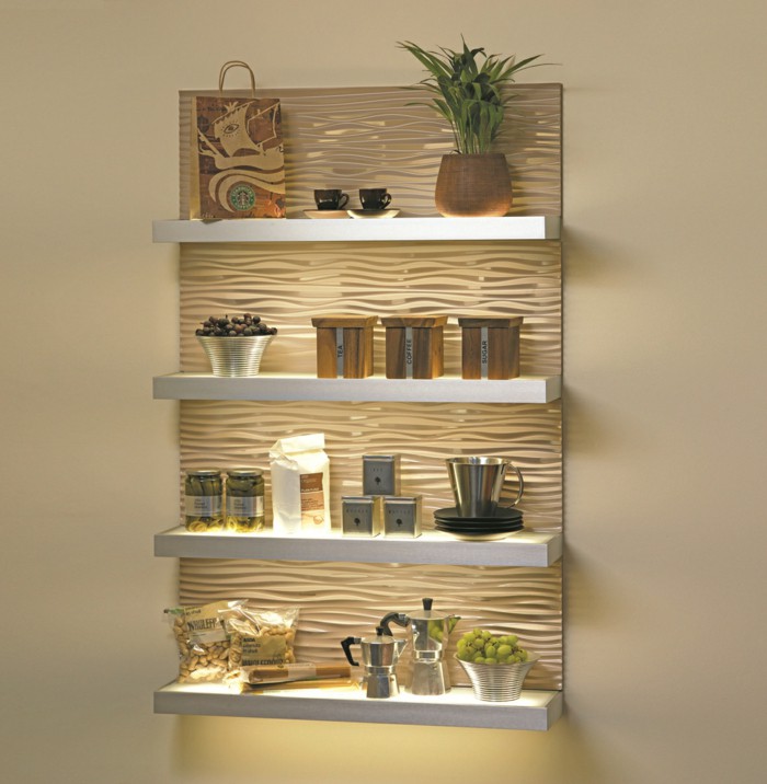 Impeccable Shelves Lighting Designs