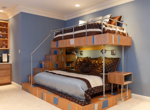 Modern Bunk Bed With Lighting