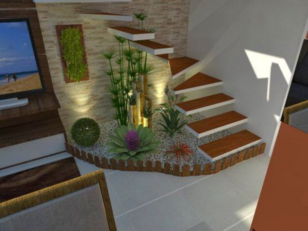 Small Under the Stairs Garden
